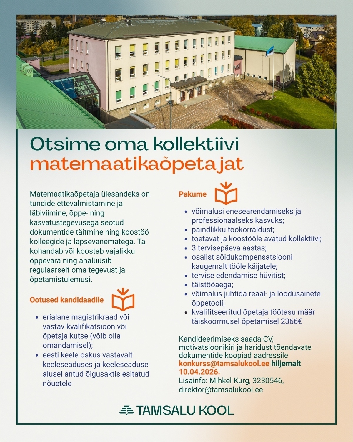 Tamsalu Kool Matemaatikaõpetaja