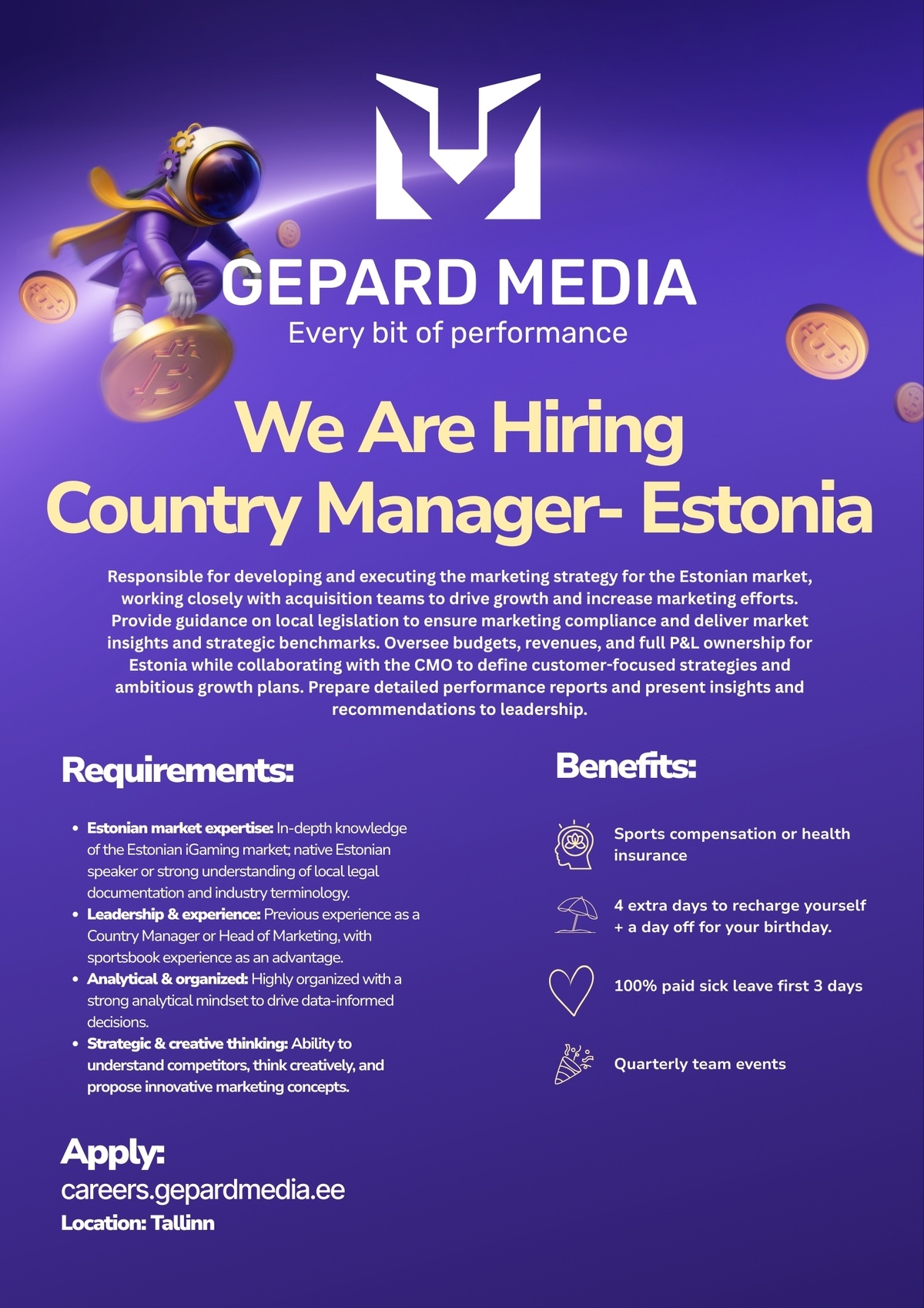 Gepard Media OÜ Country Manager- Estonia