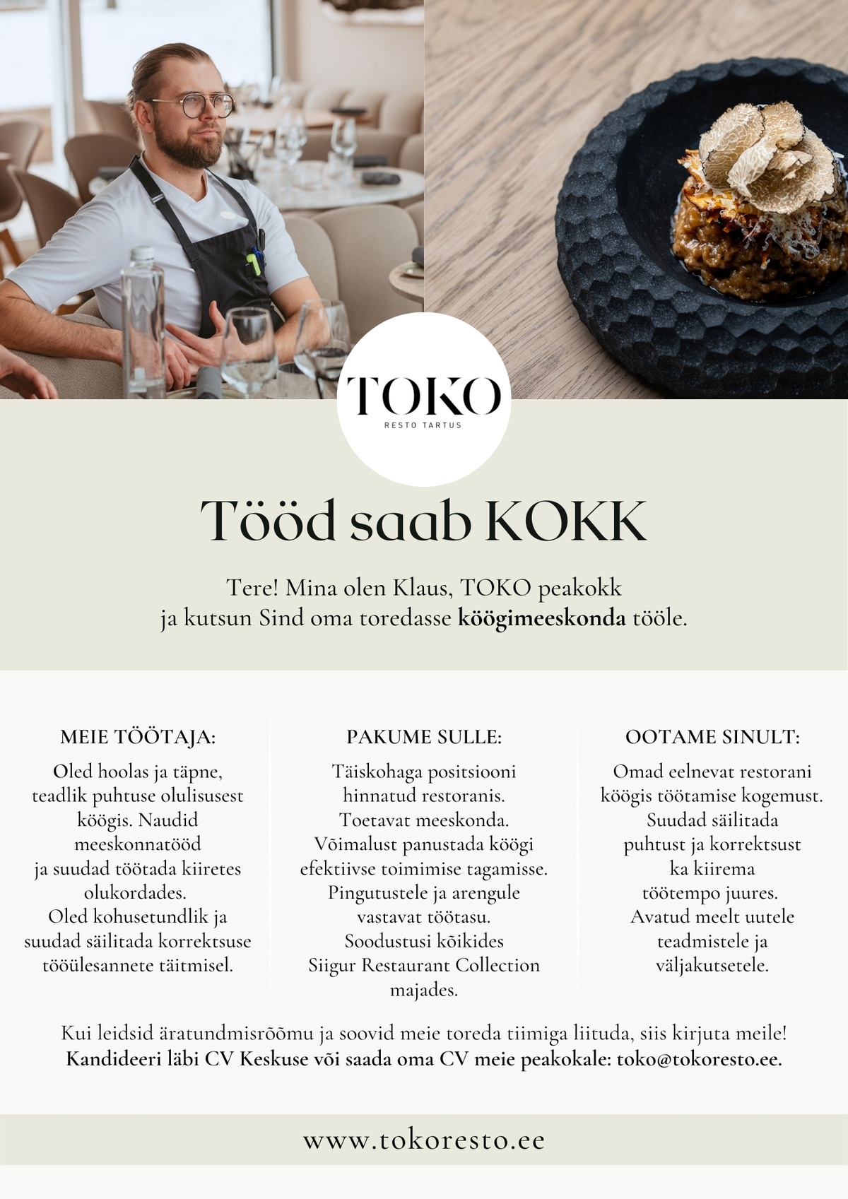 TOKO restoran KOKK TOKO restorani