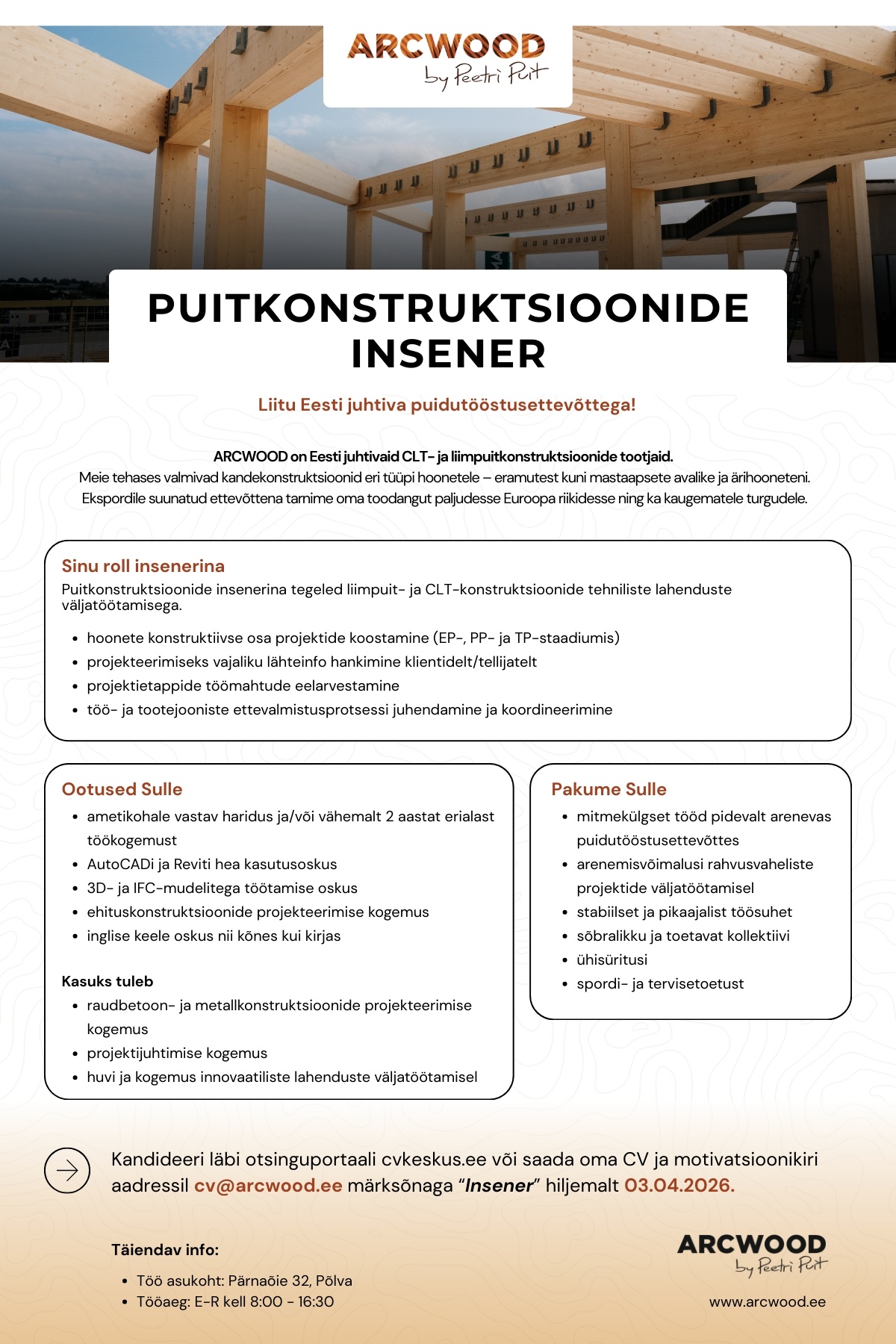 Peetri Puit OÜ Puitkonstruktsioonide insener