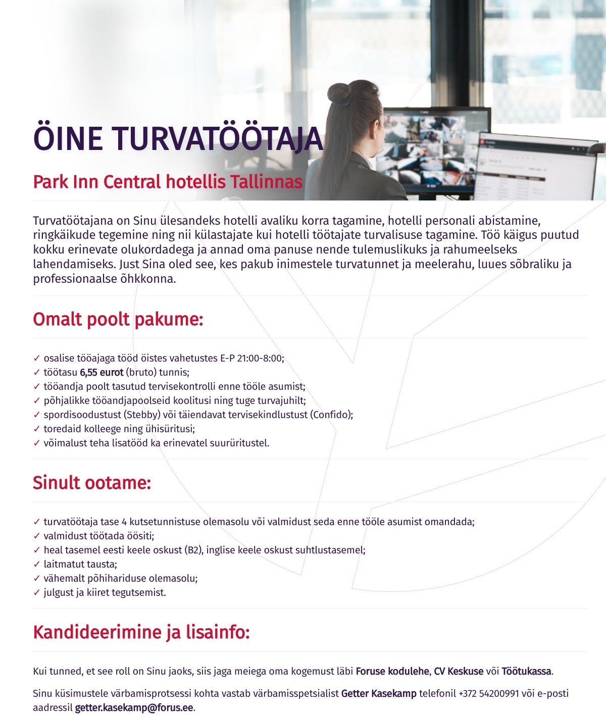 Forus Security AS Öine turvatöötaja hotellis