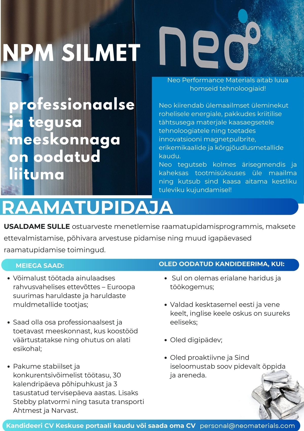 NPM Silmet OÜ Raamatupidaja