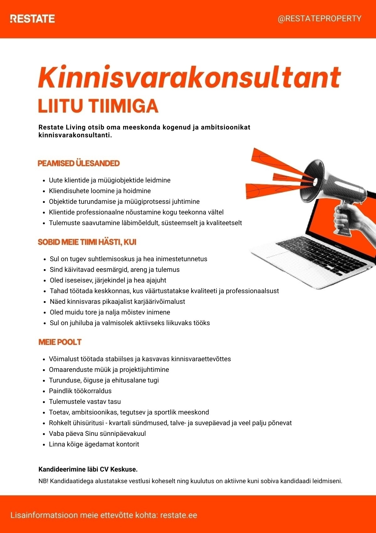 Restate Property Advisors OÜ Kinnisvarakonsultant