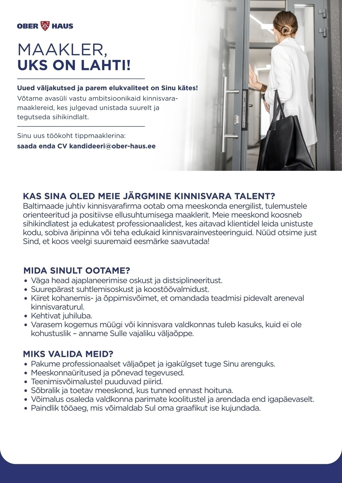 OBER-HAUS REAL ESTATE ADVISORS AS Kinnisvaramaakler