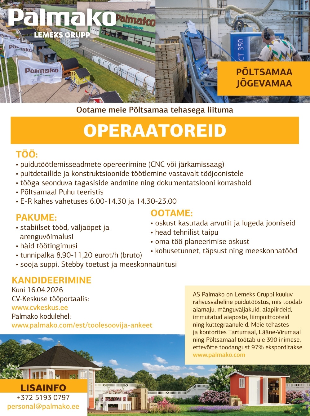 Palmako AS Operaator (Põltsamaa)