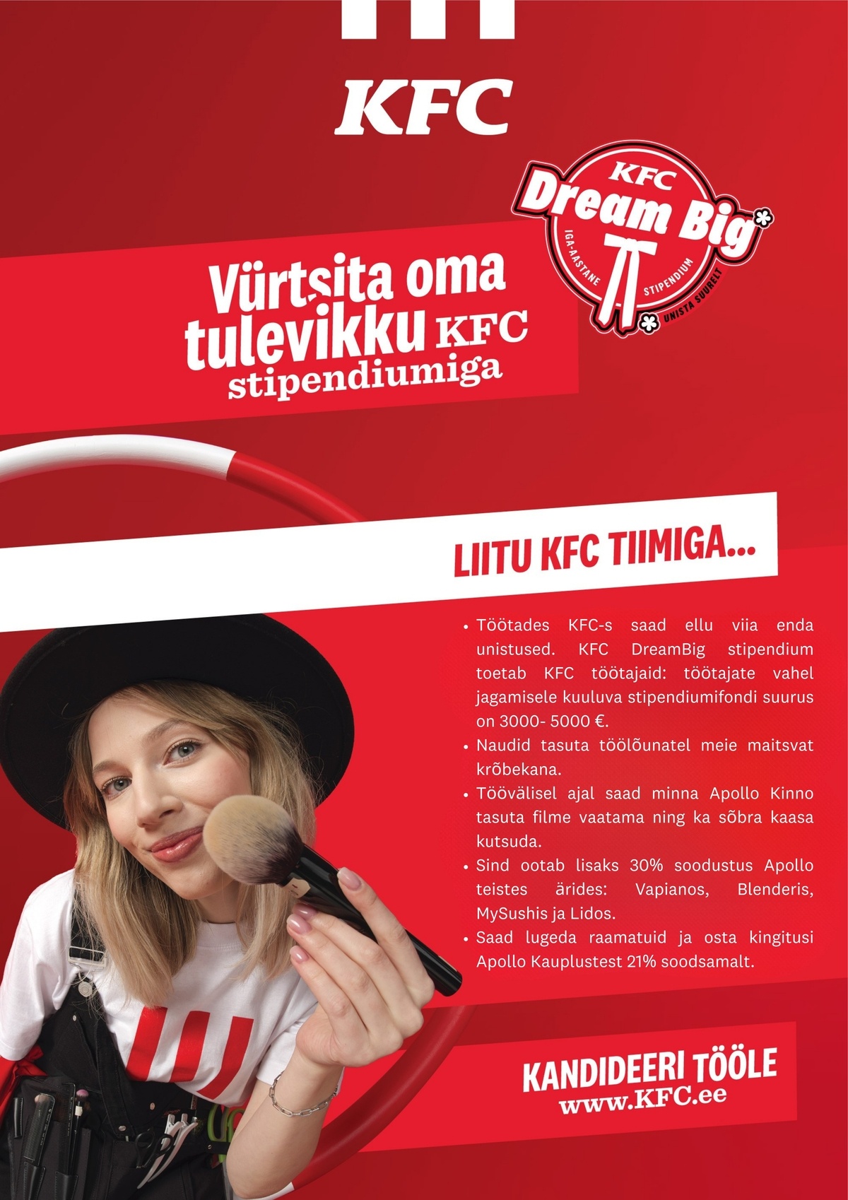 APL Fresh Food OÜ KFC Tondi kutsub tiimi KLIENDITEENINDAJAT (0,75 koormusega)!