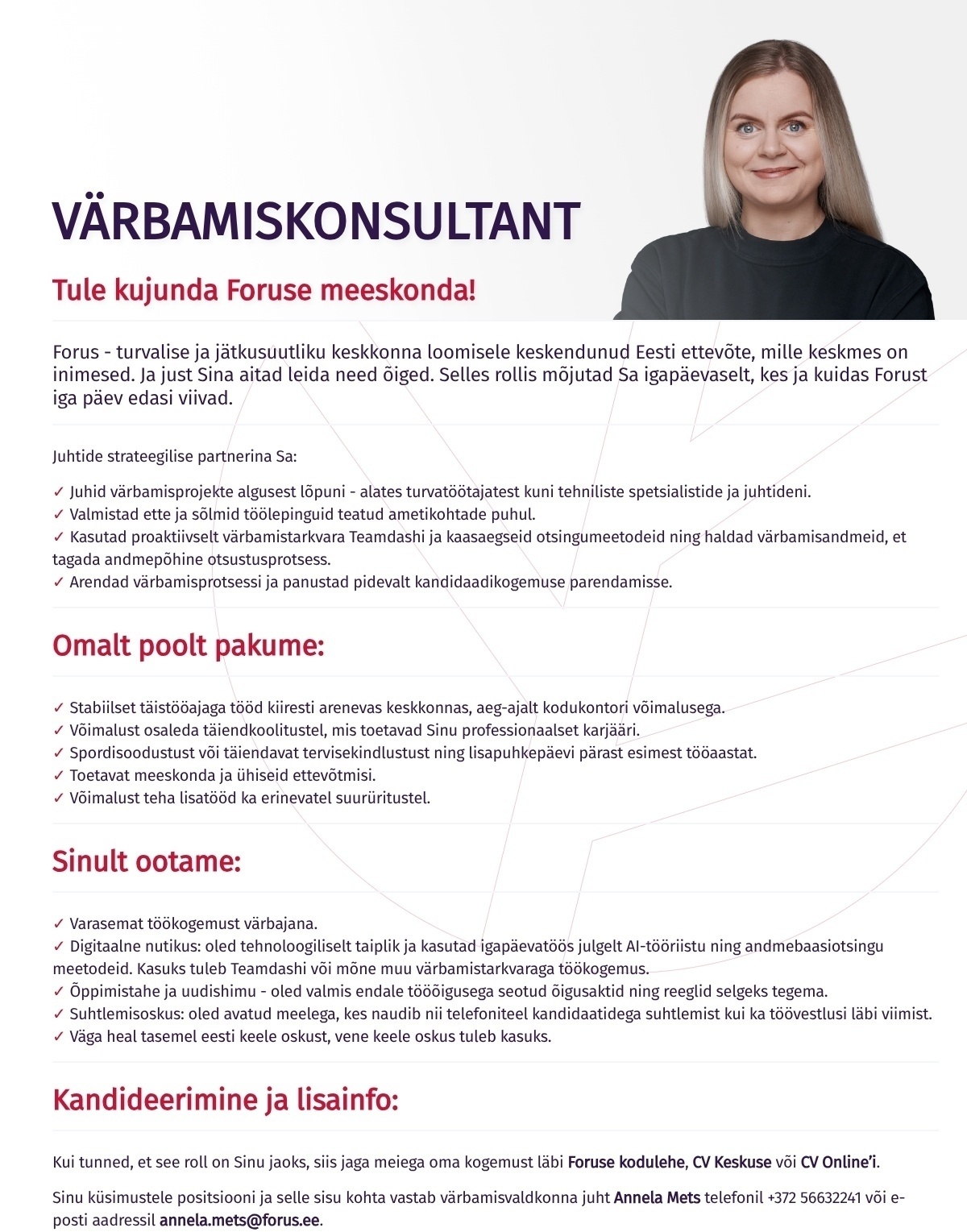 Forus Security AS Värbamiskonsultant