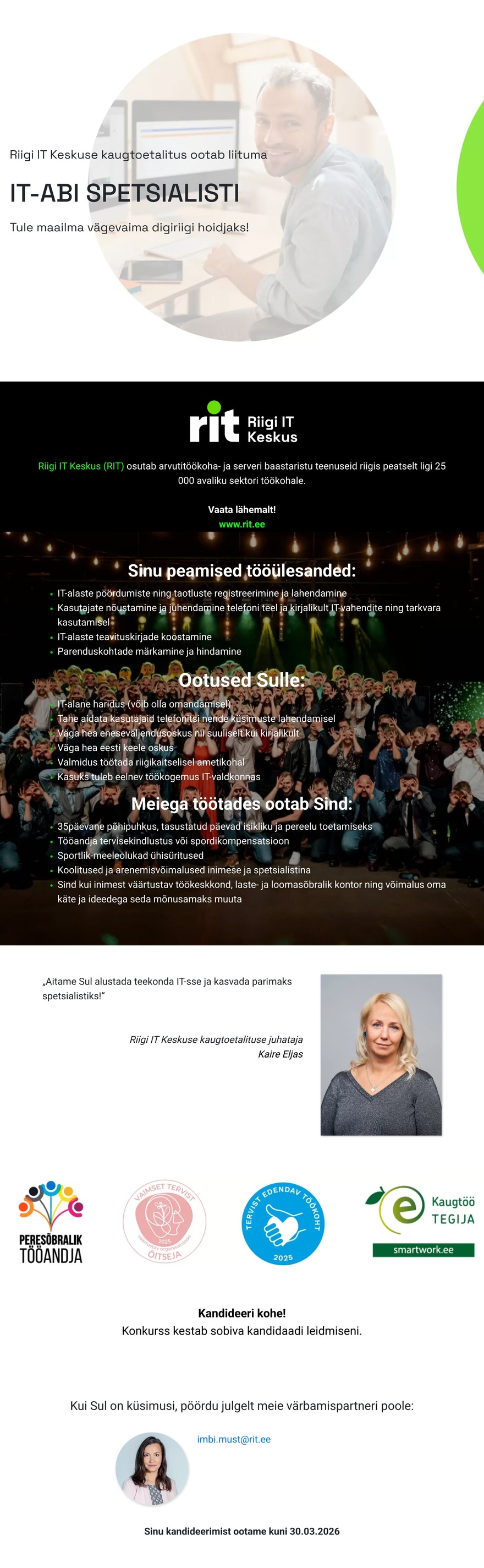 Riigi IT Keskus IT-abi spetsialist