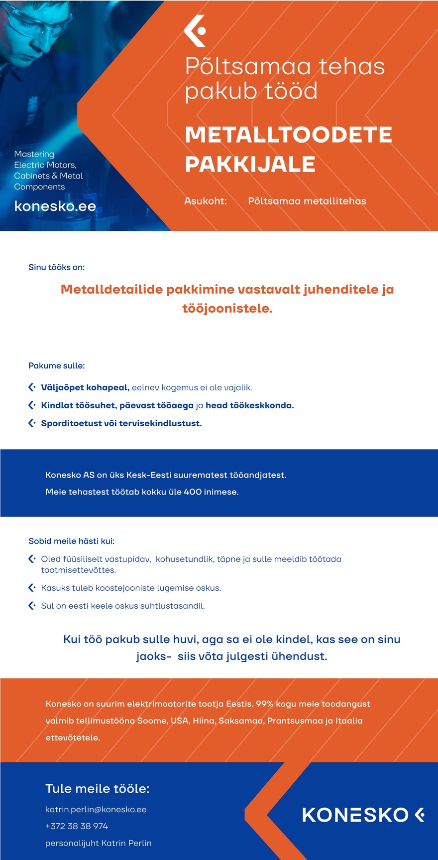 AS Konesko Pakkija Põltsamaa tehasesse