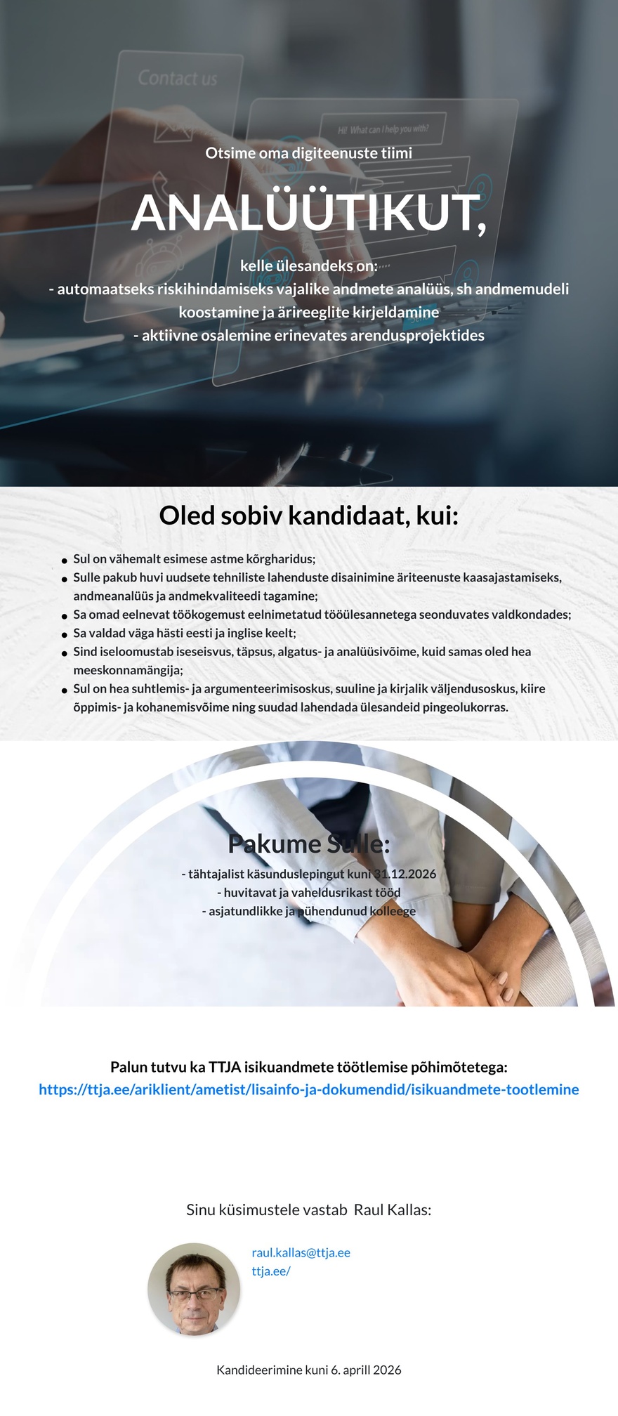 Tarbijakaitse ja Tehnilise Järelevalve Amet Analüütik