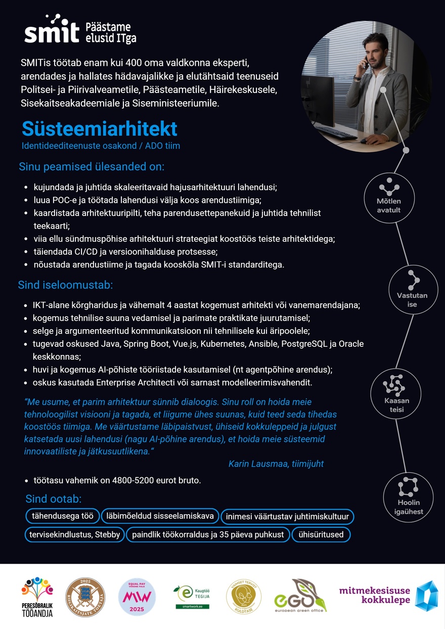 Siseministeeriumi infotehnoloogia- ja arenduskeskus Süsteemiarhitekt