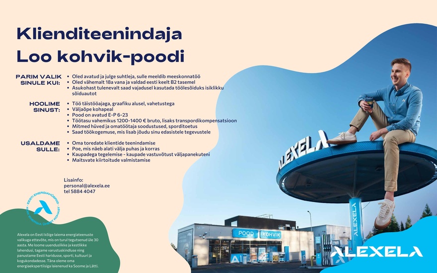 AS Alexela Klienditeenindaja Loo kohvik-poodi