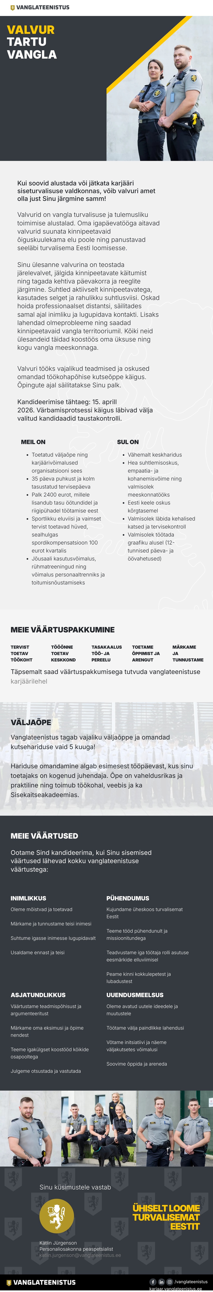 Tartu vangla Valvur