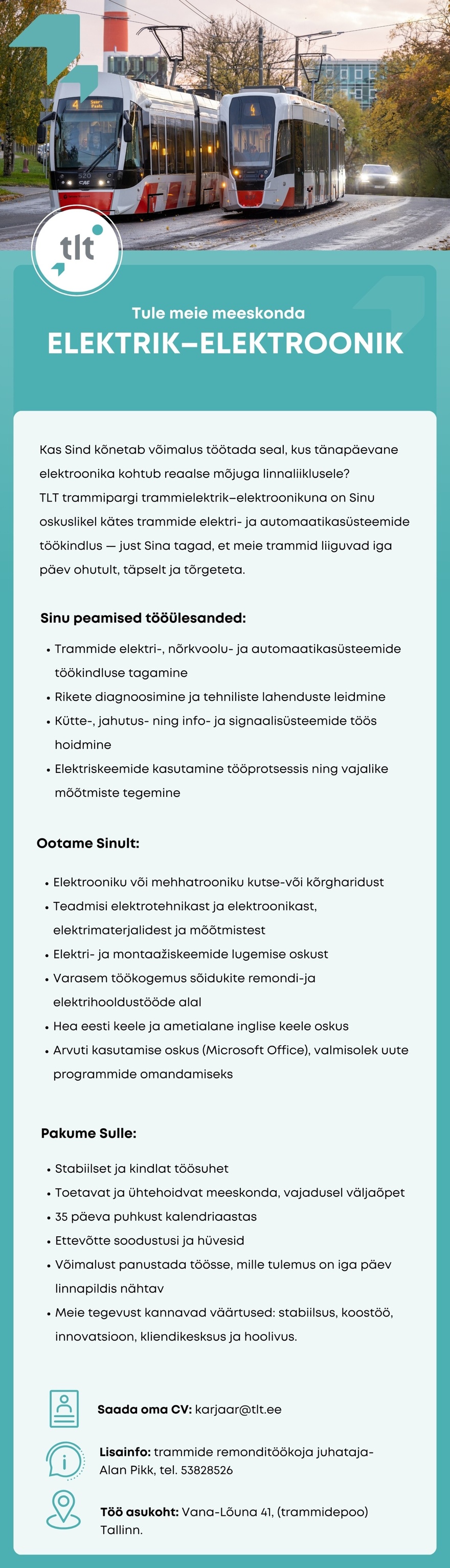 AS Tallinna Linnatransport ELEKTRIK-ELEKTROONIK