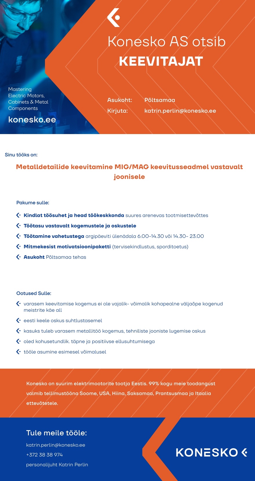 AS Konesko Keevitaja Põltsamaa tehasesse