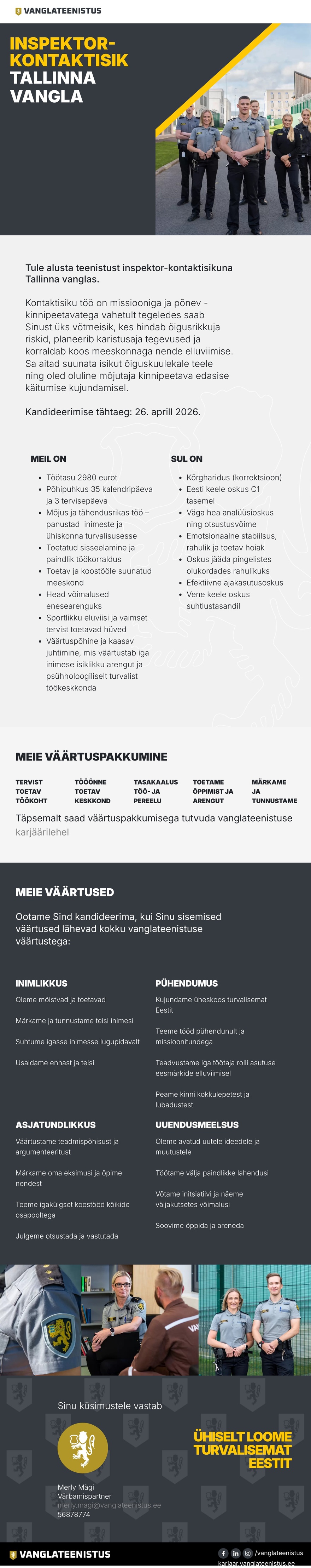 Tallinna vangla Inspektor-kontaktisik