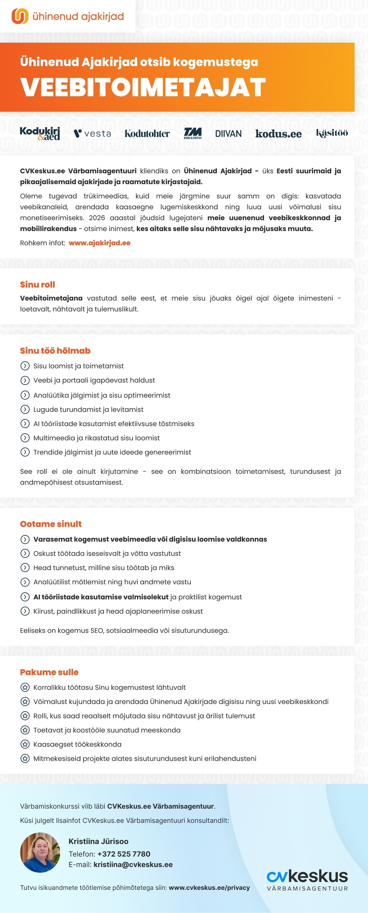 Ühinenud Ajakirjad OÜ VEEBITOIMETAJA