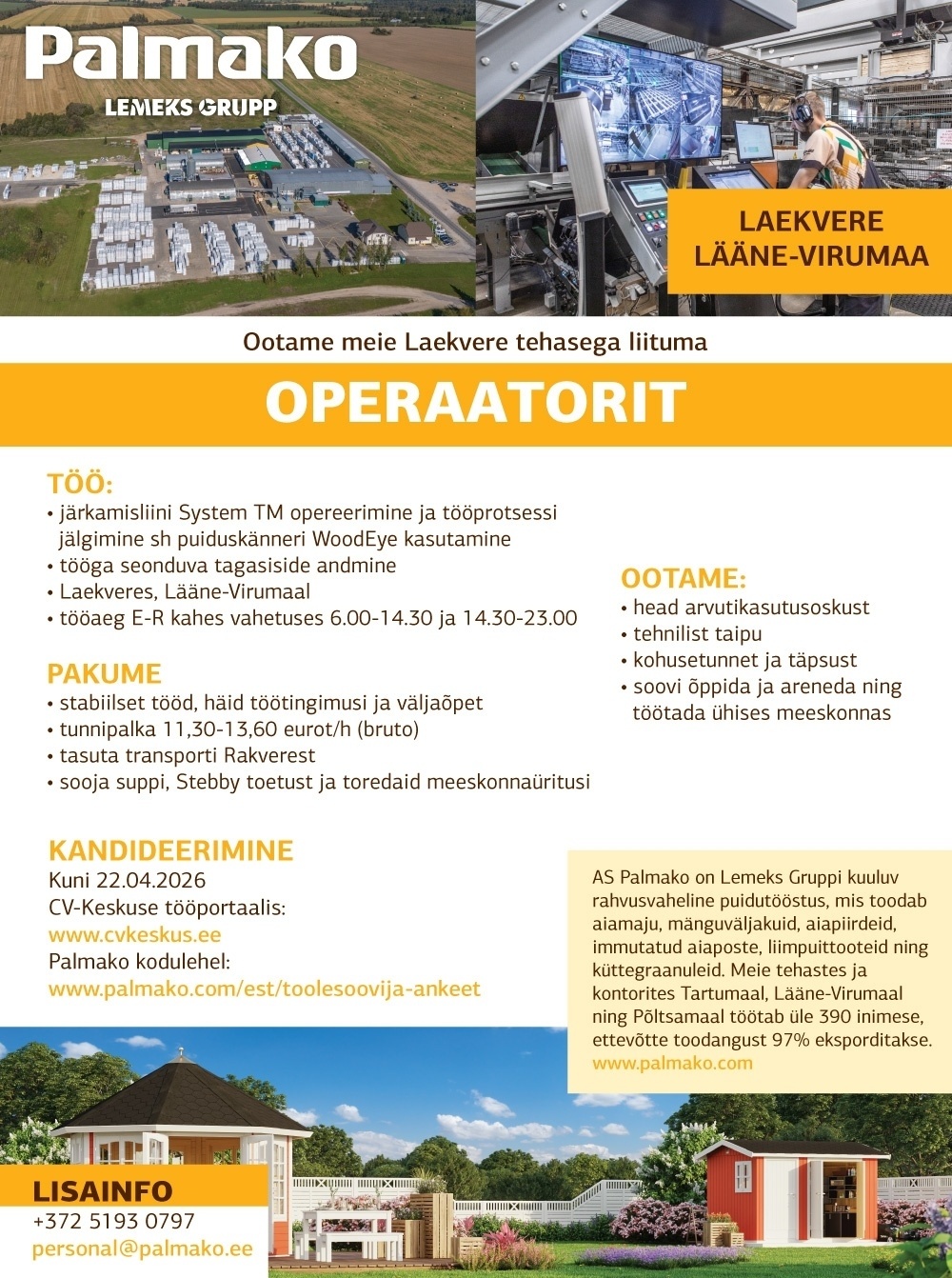 Palmako AS Operaator (Laekvere)