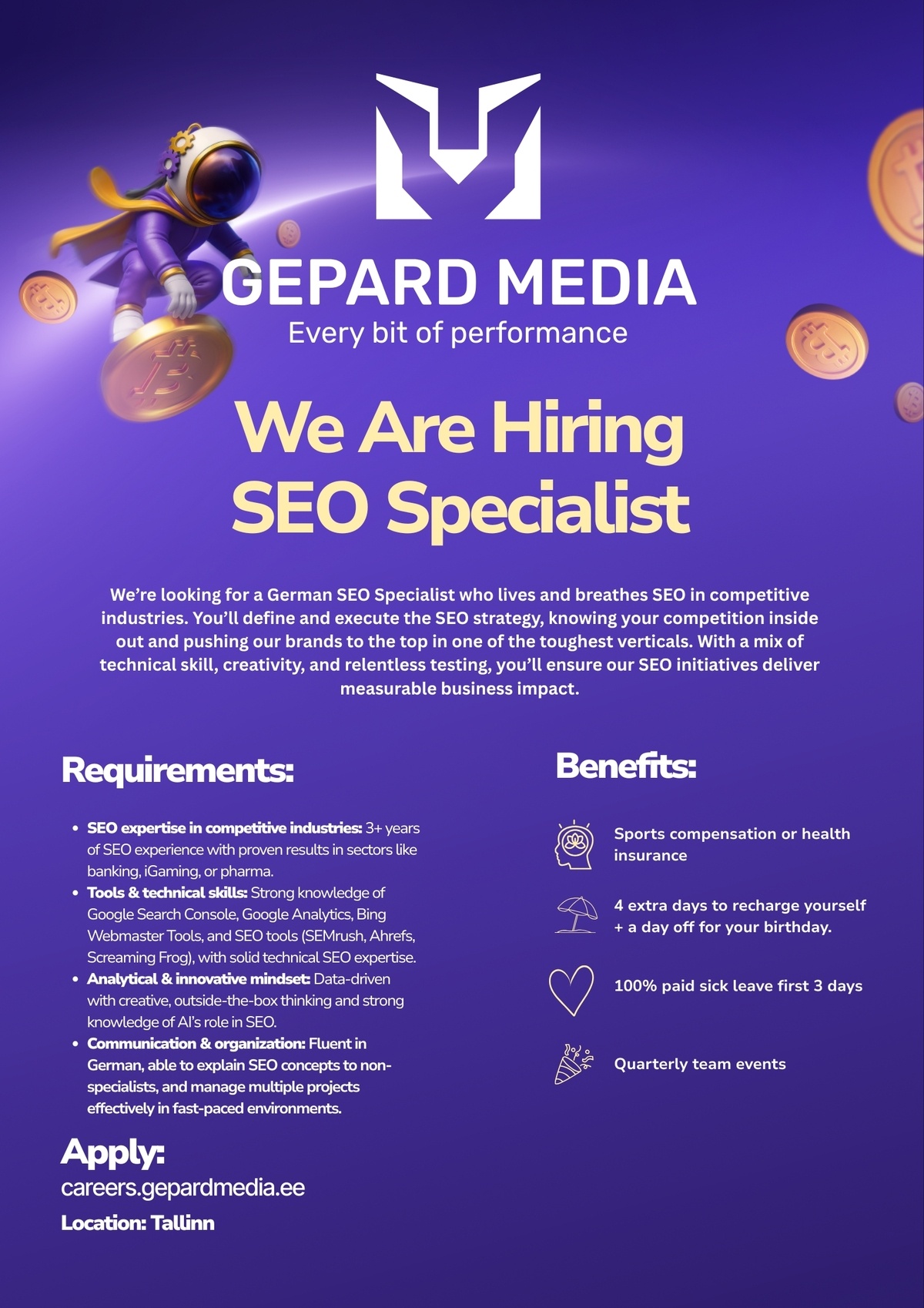 Gepard Media OÜ SEO specialist