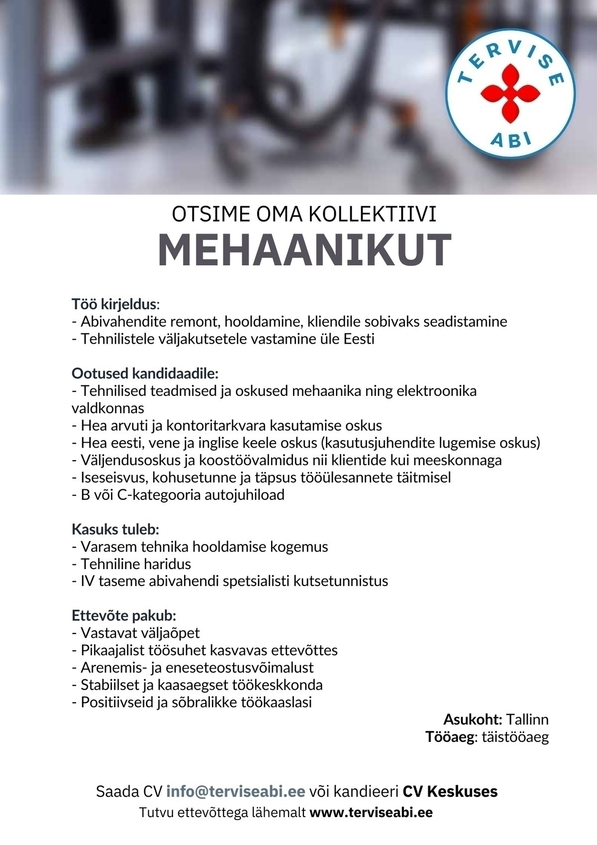 Tervise Abi OÜ Mehaanik