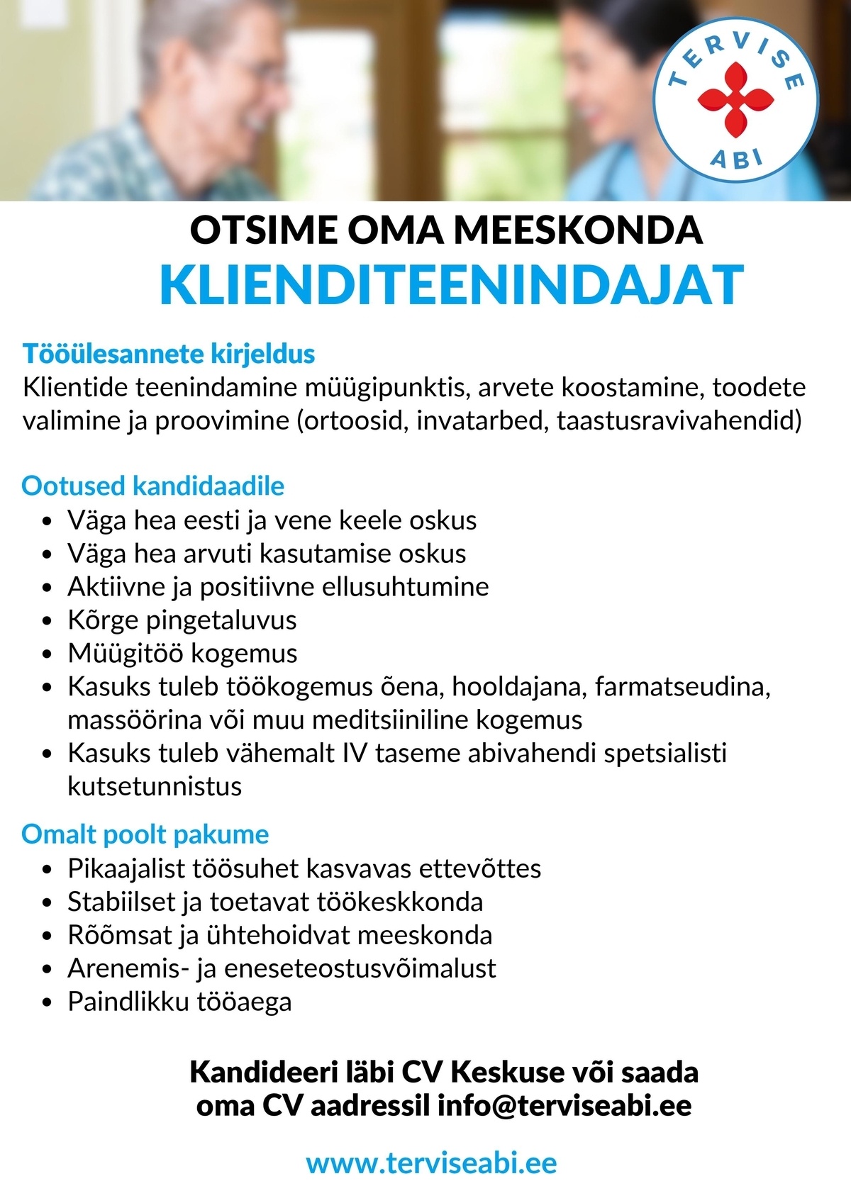 Tervise Abi OÜ Klienditeenindaja