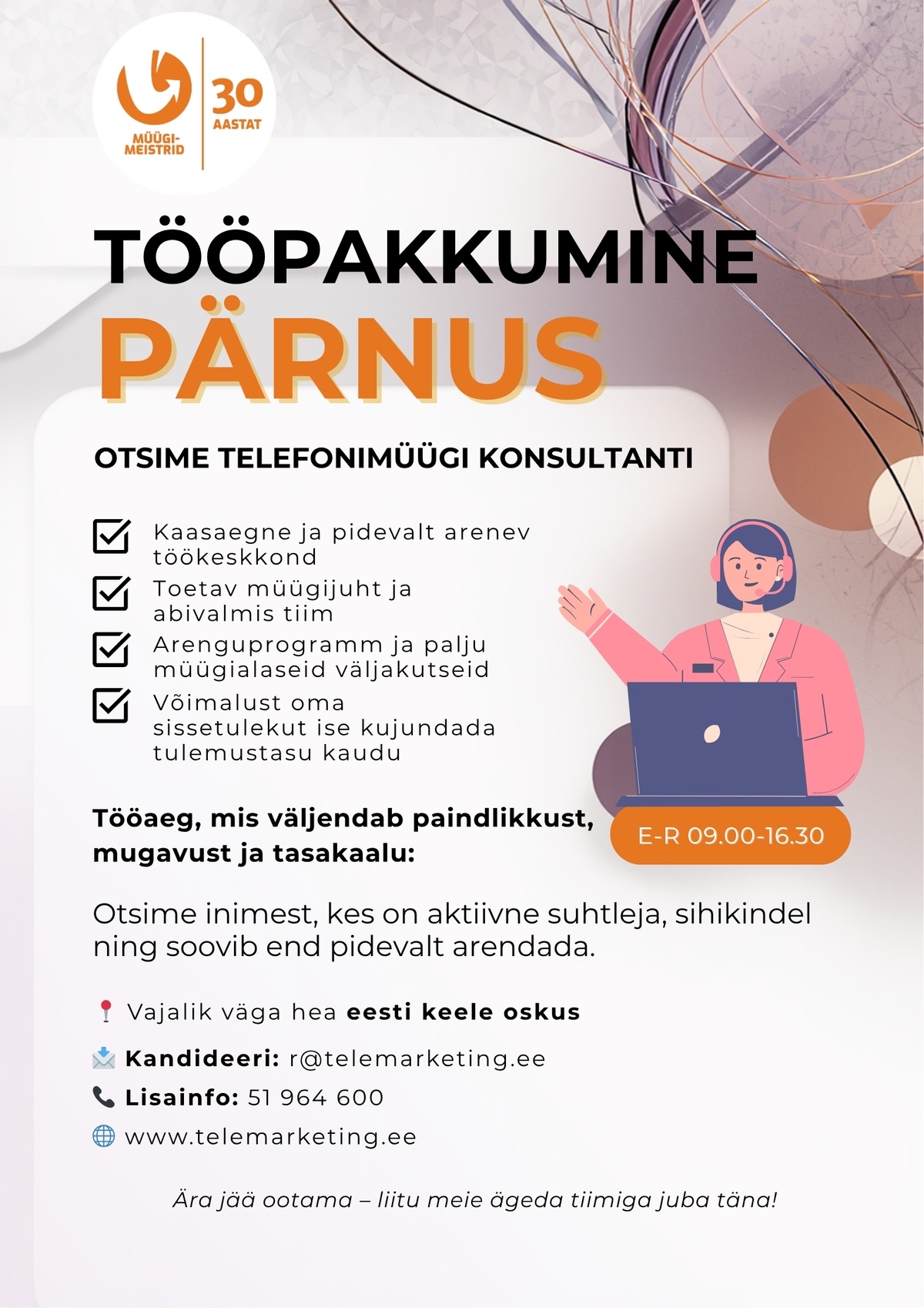 Müügimeistrite AS Müügikonsultant Pärnu Sillakeskuse kontoris