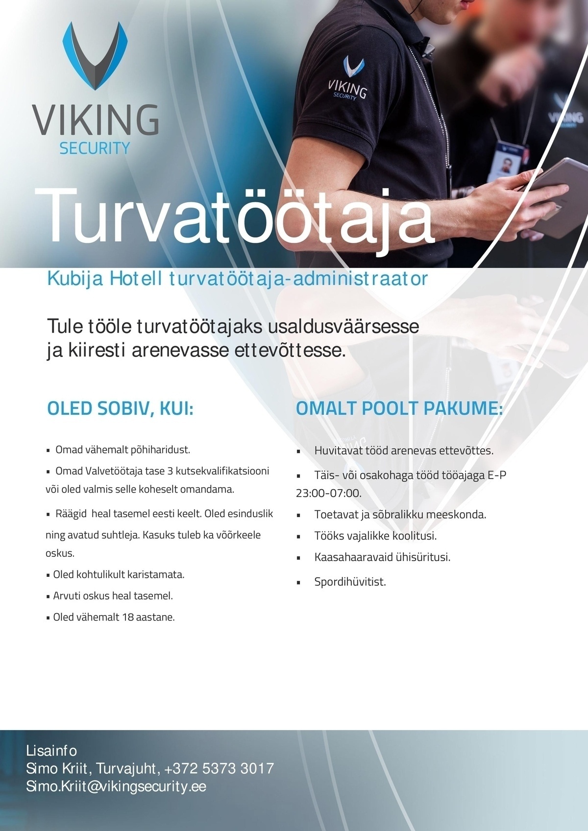 Viking Security AS Osakoormusega öövahetuse administraator