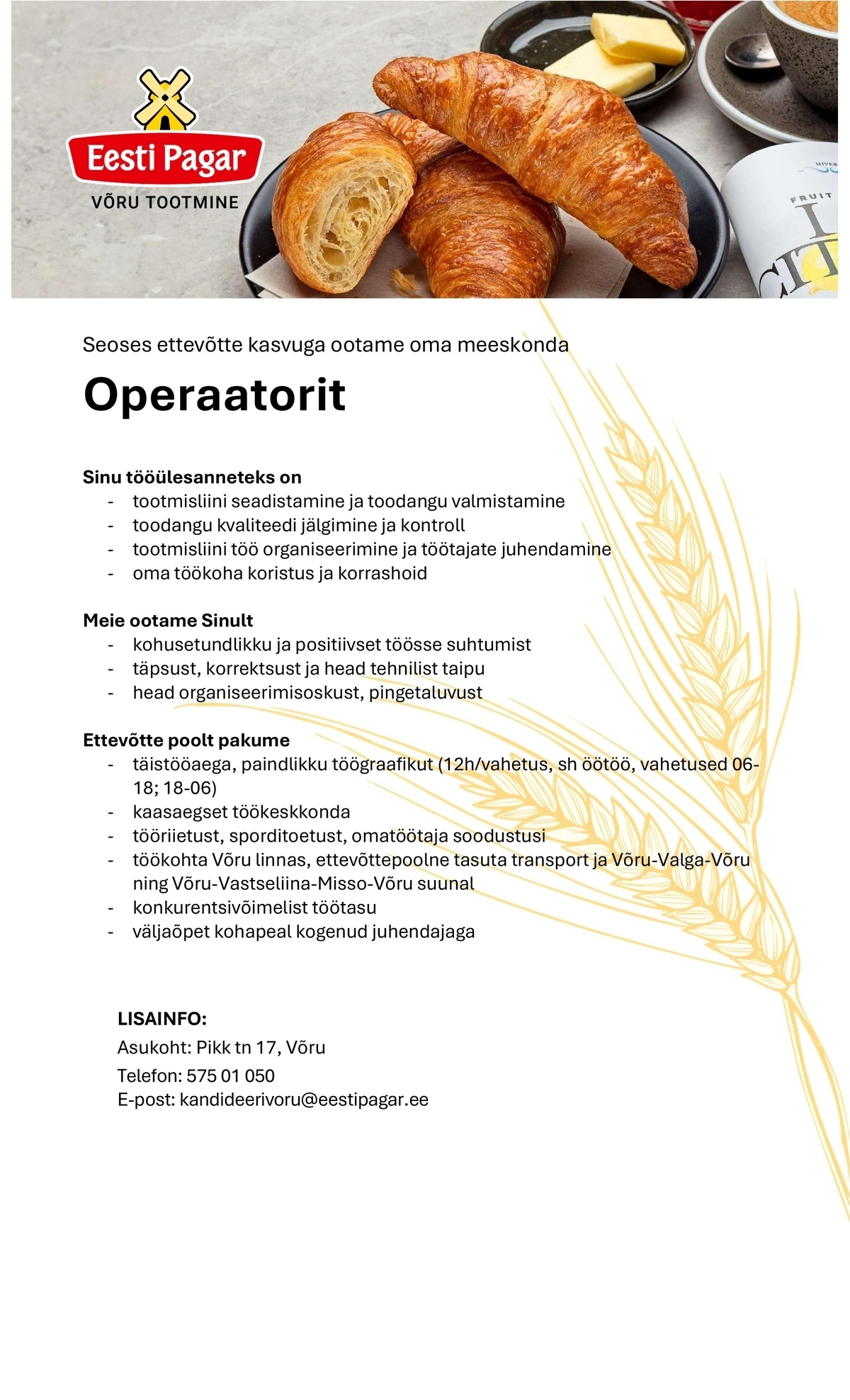 CRISTELLA VT OÜ Operaator