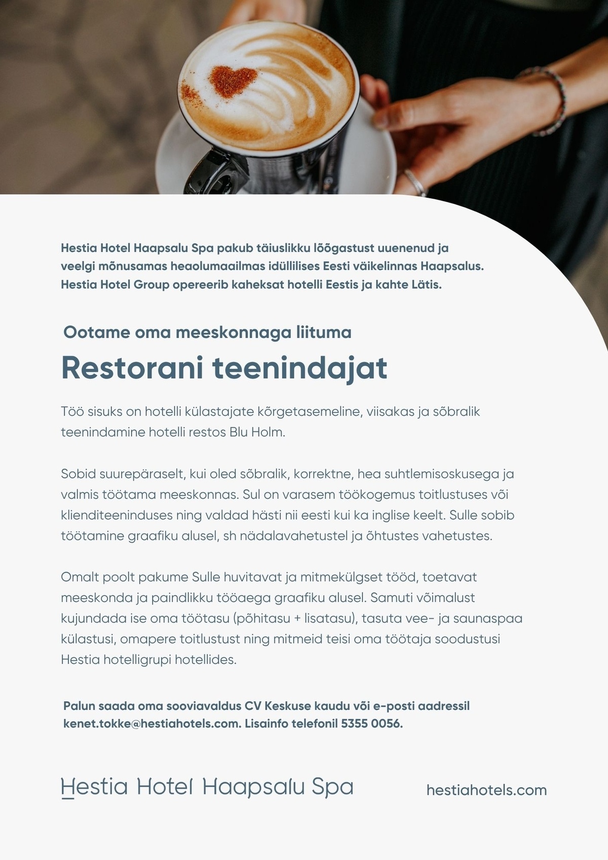 Hestia Hotel Haapsalu Spa Restorani teenindaja