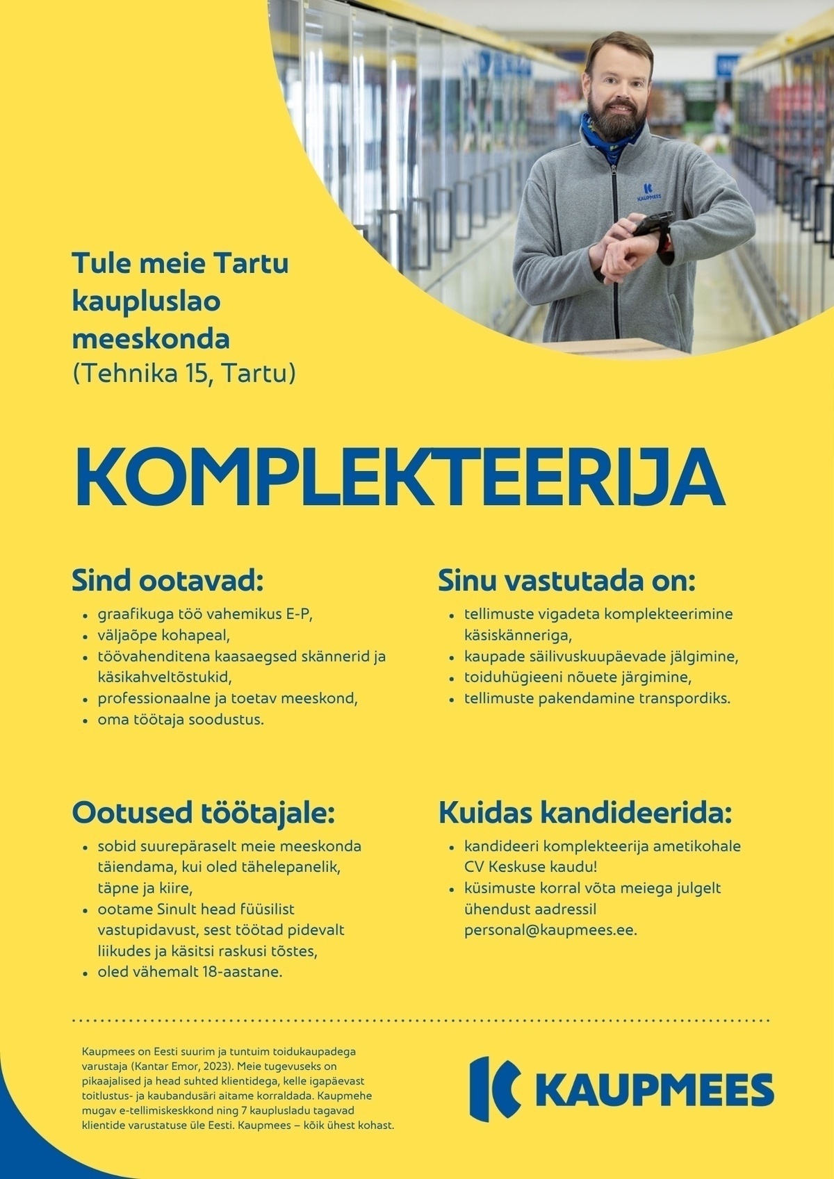 AS Kaupmees & KO Komplekteerija Tartusse