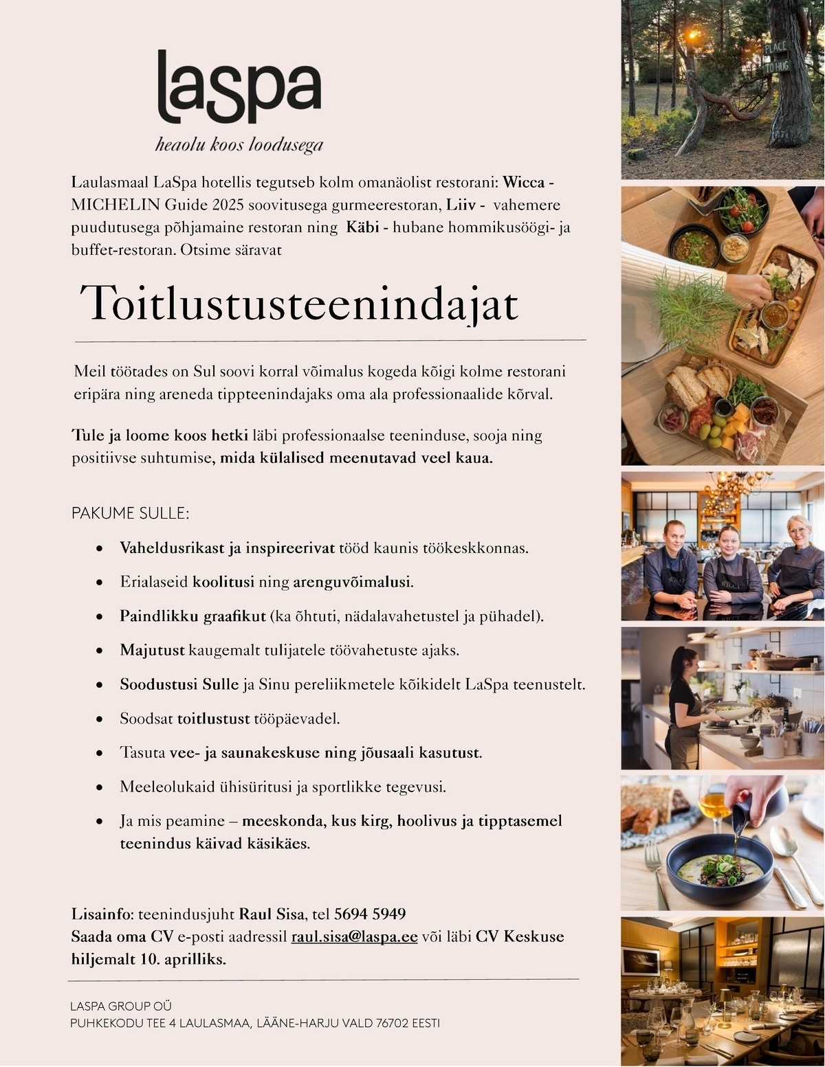 LaSpa Group OÜ Toitlustusteenindaja