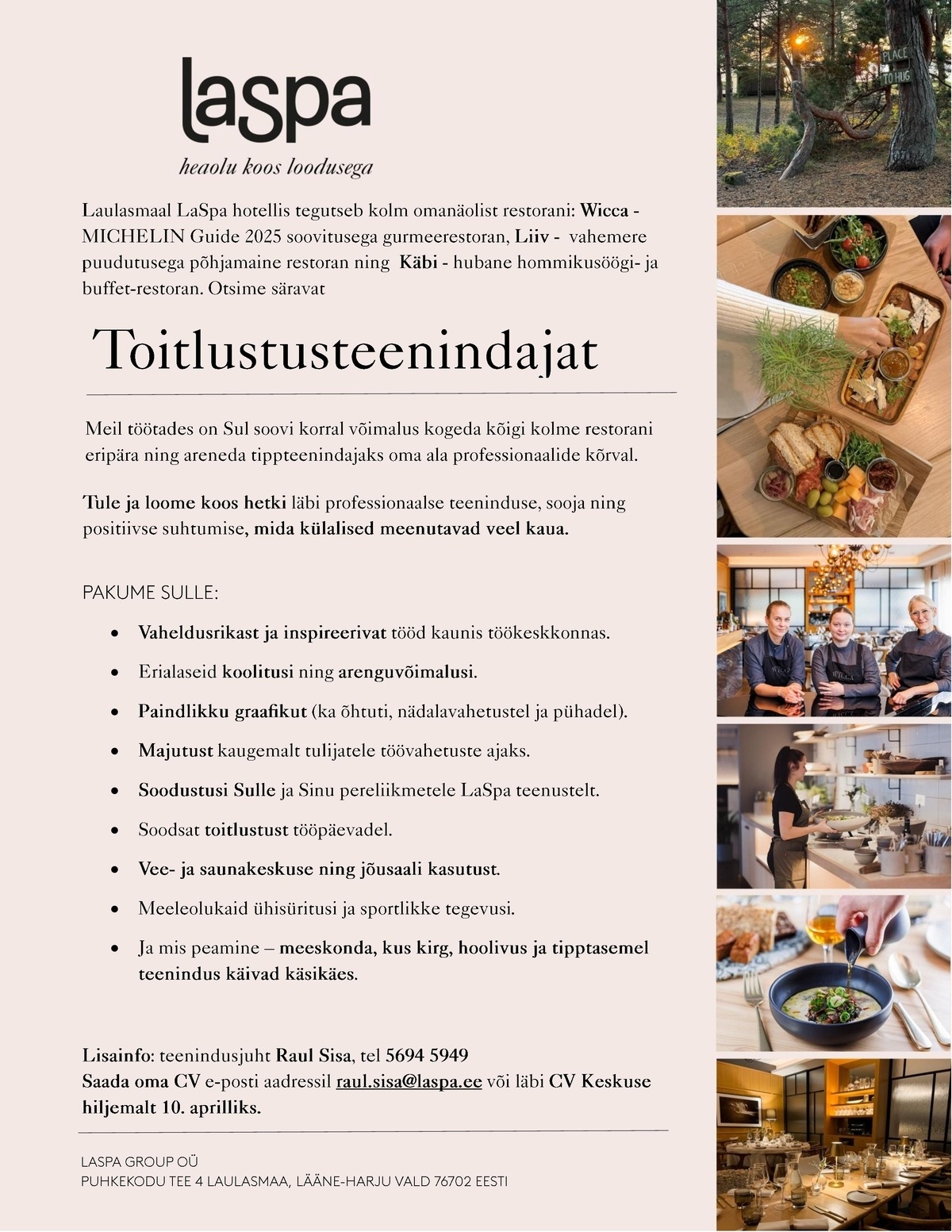 LaSpa Group OÜ Toitlustusteenindaja