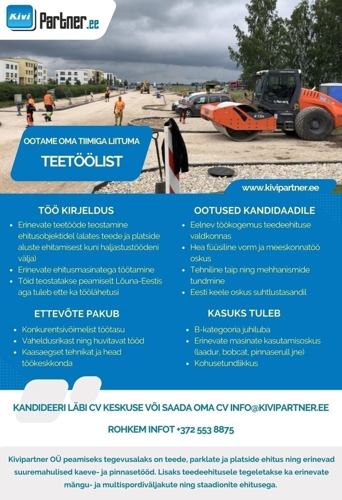 KIVIPARTNER OÜ TEETÖÖLINE