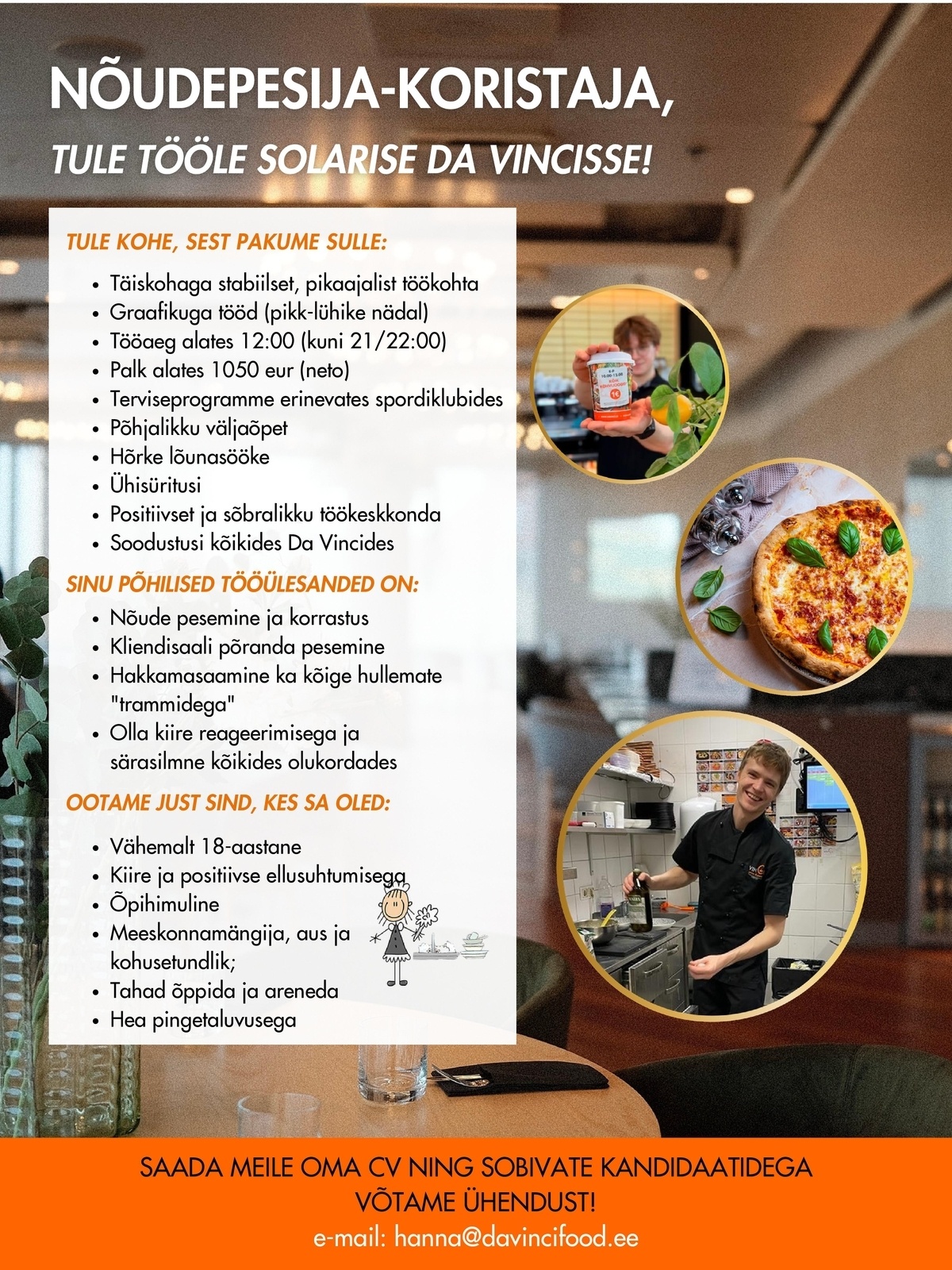 DA VINCI RESTORANID OÜ NÕUDEPESIJA-KORISTAJA (SOLARISE DA VINCISSE)