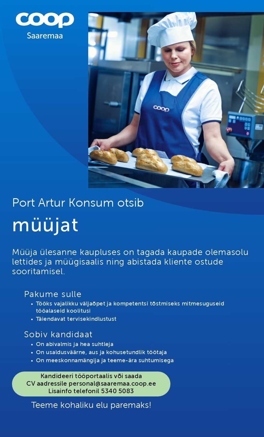 Saaremaa Tarbijate Ühistu Müüja Port Artur Konsumisse (Coop Saaremaa)