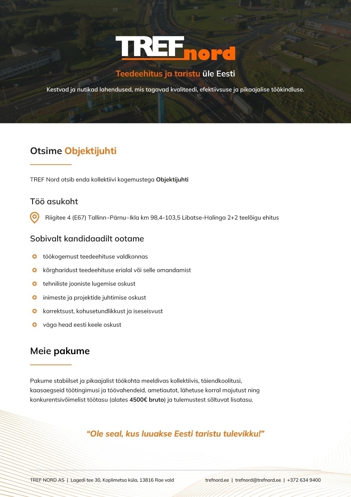 TREF NORD AS Objektijuht