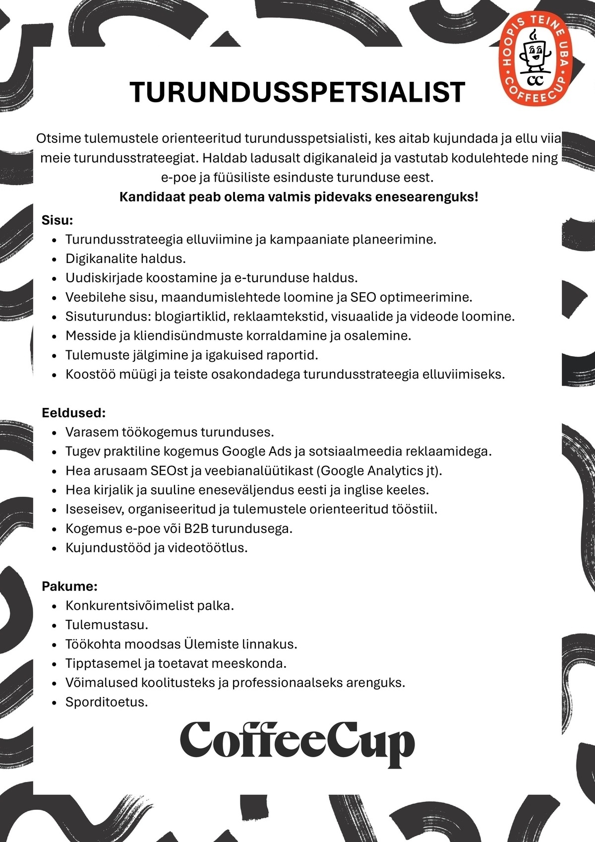 Joogiekspert OÜ Turundusspetsialist