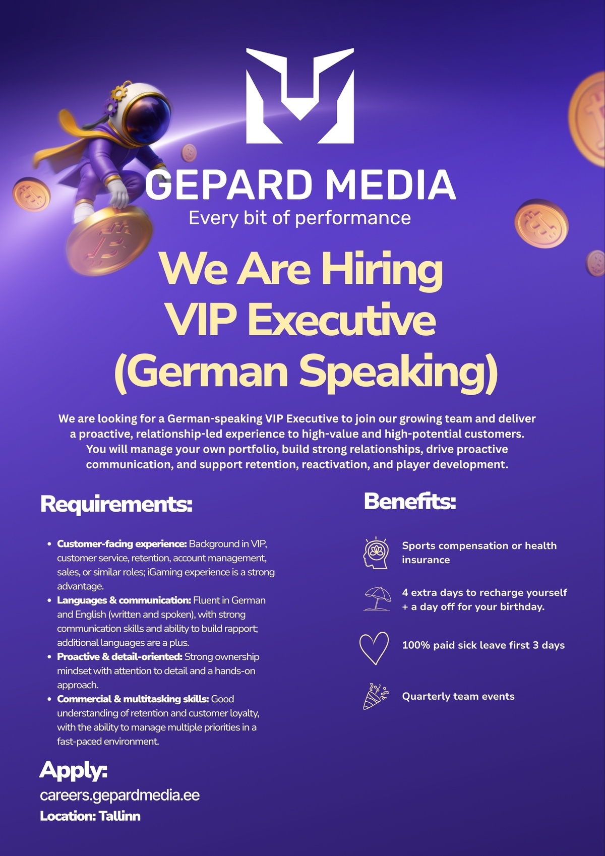Gepard Media OÜ VIP Executive (German Speaking)