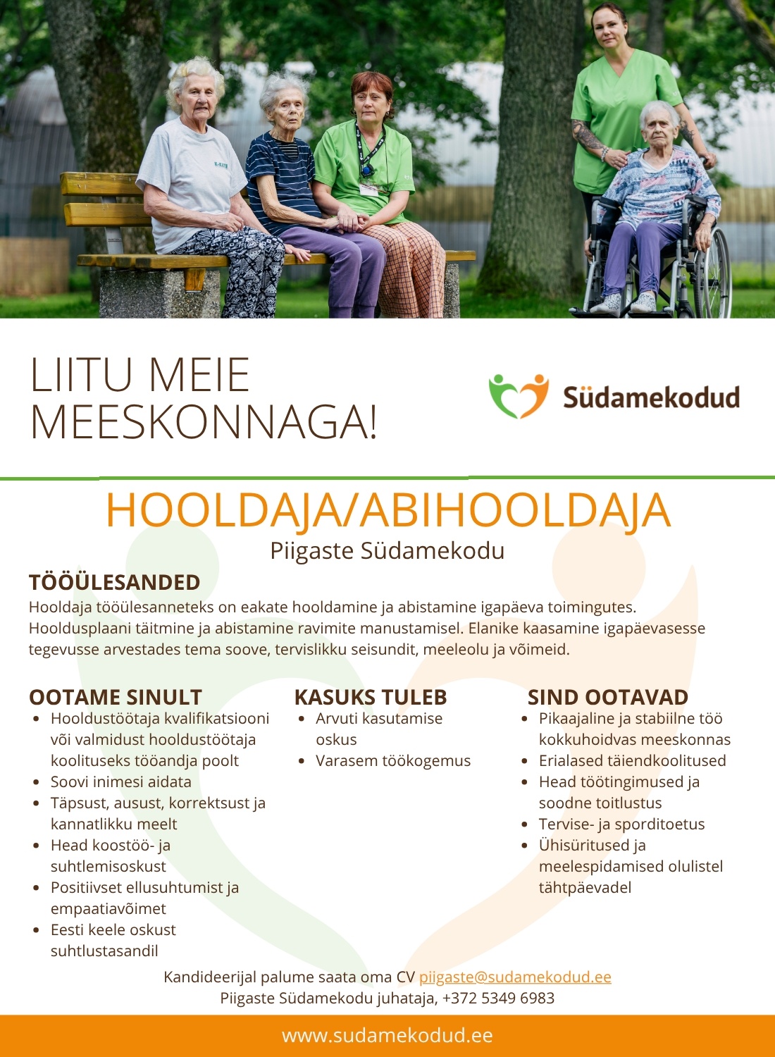 Südamekodud AS Hooldaja/Abihooldaja Piigaste Südamekodusse
