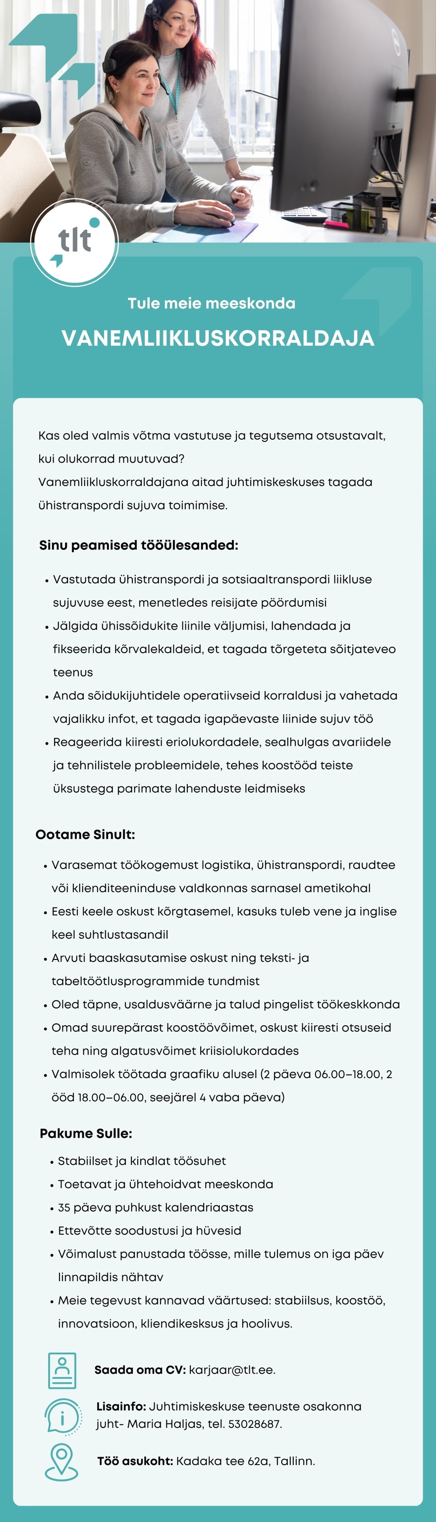 AS Tallinna Linnatransport VANEMLIIKLUSKORRALDAJA