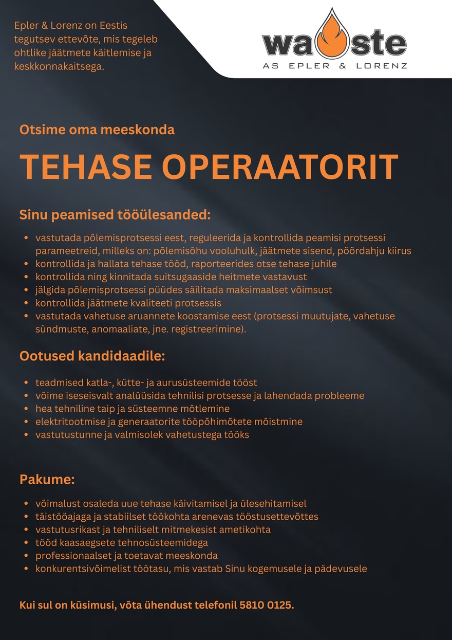 AS Epler & Lorenz Tehase operaator