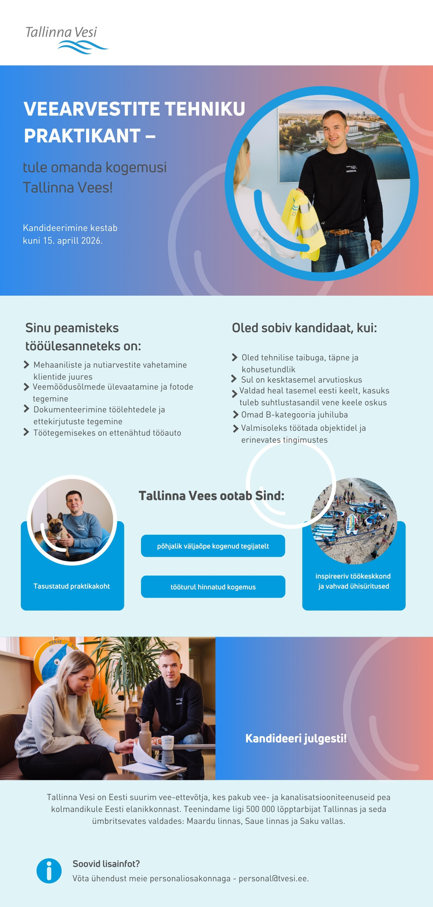 AS Tallinna Vesi Veearvestite tehniku praktikant