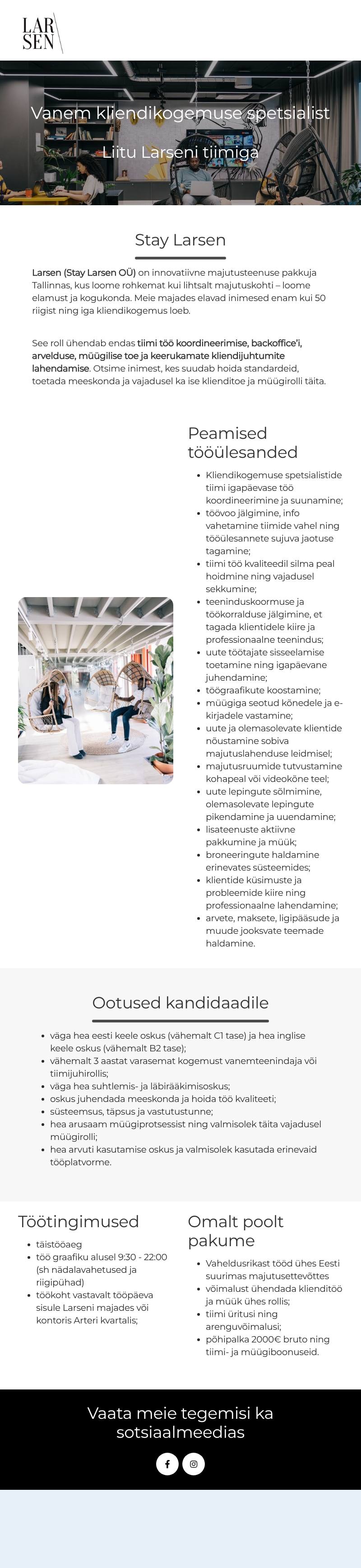 Stay Larsen OÜ Vanem CX