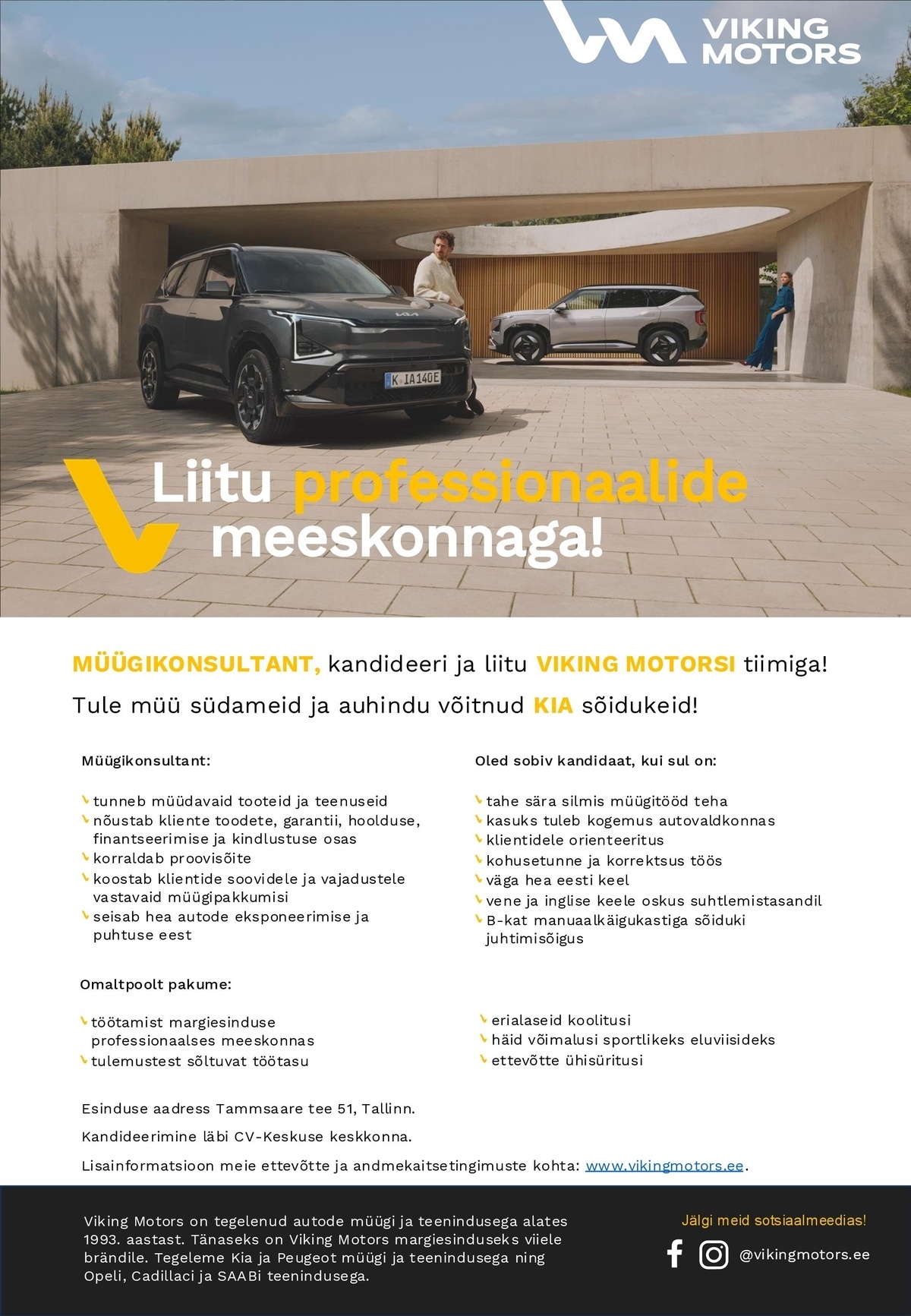 Viking Motors AS Automüügikonsultant