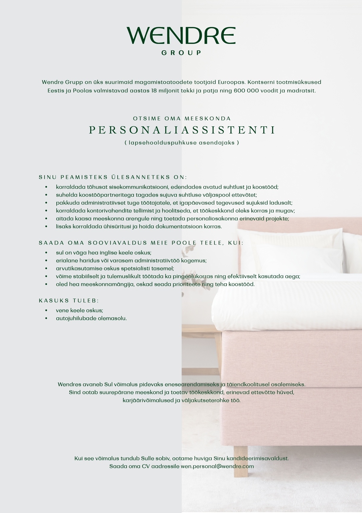 Wendre AS Personaliassistent