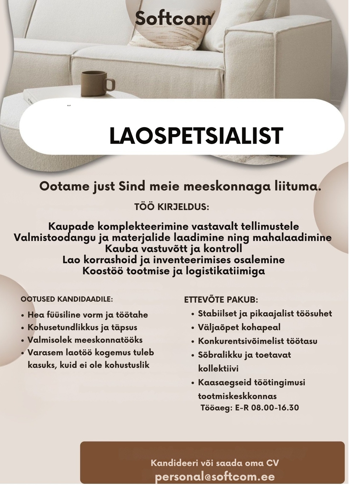 Softcom OÜ Laospetsialist