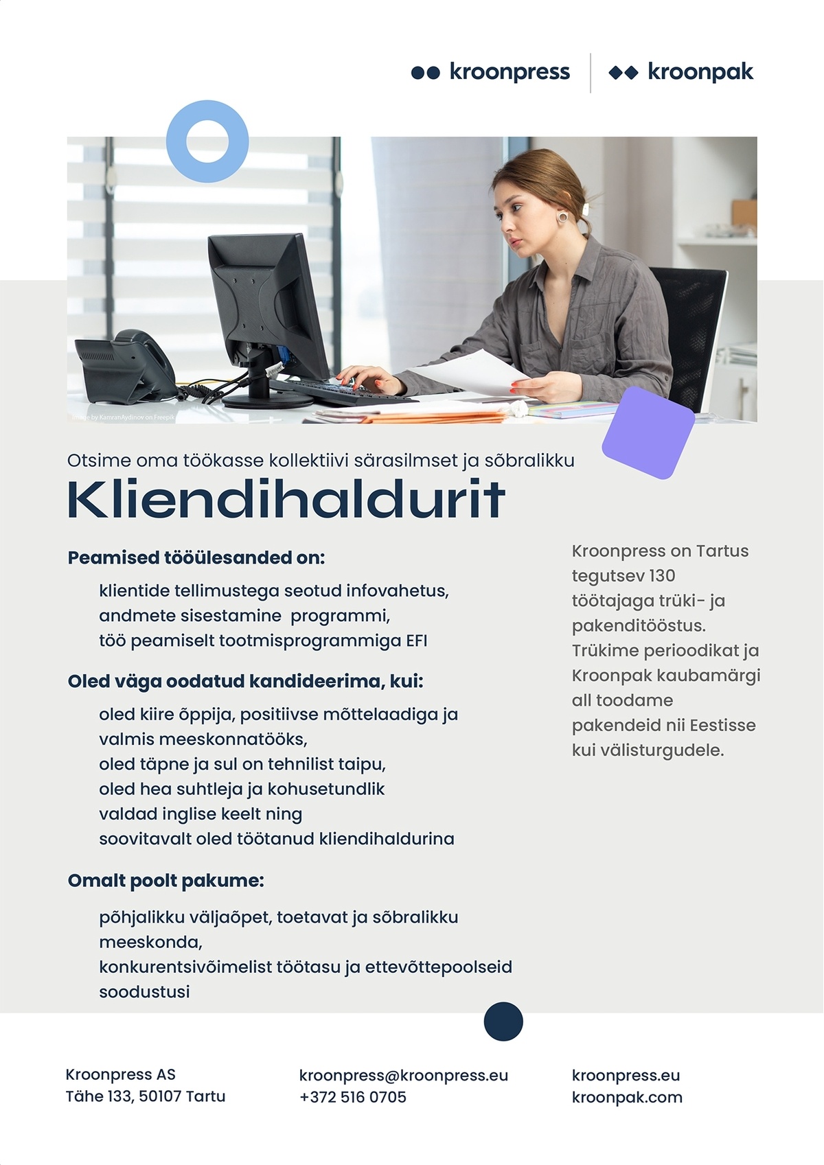 Kroonpress AS Kliendihaldur