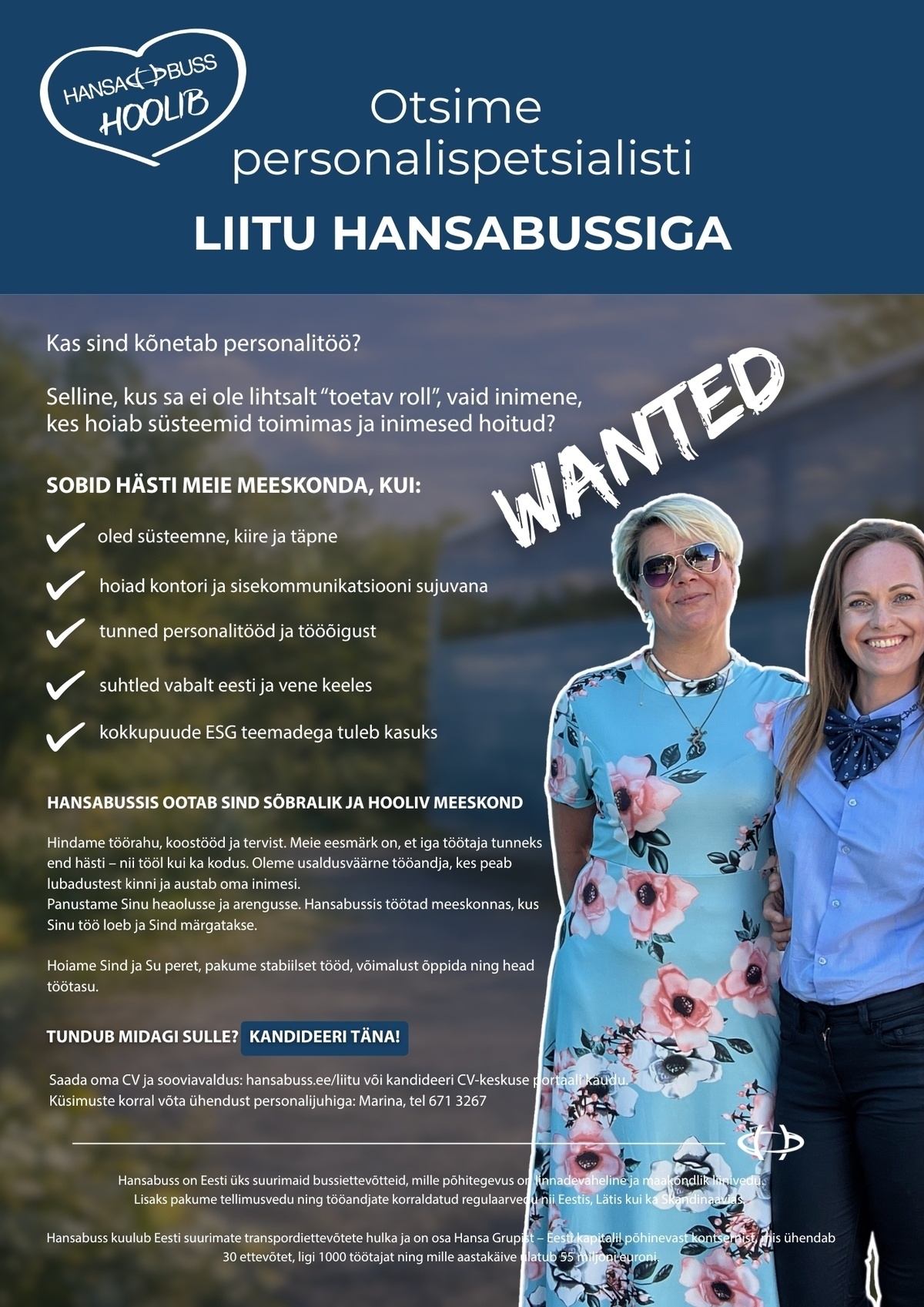 Hansabuss AS Personalispetsialist