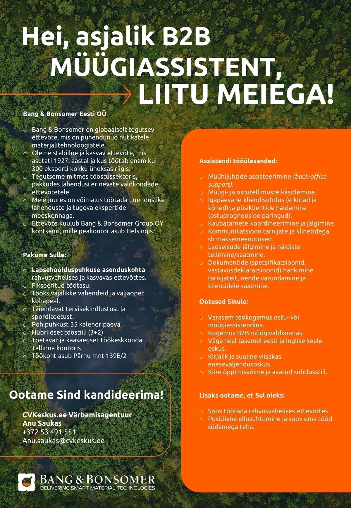 Bang & Bonsomer Eesti OÜ B2B MÜÜGIASSISTENT