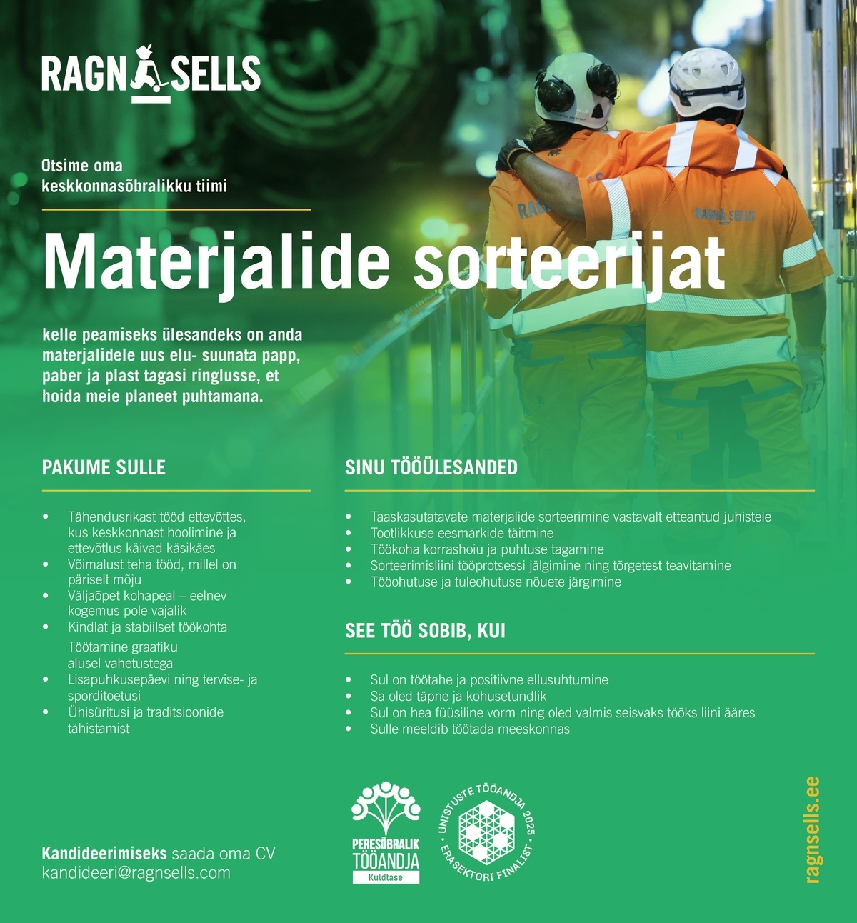 Ragn-Sells AS Materjalide sorteerija